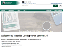 Tablet Screenshot of mcbrideloudspeaker.com